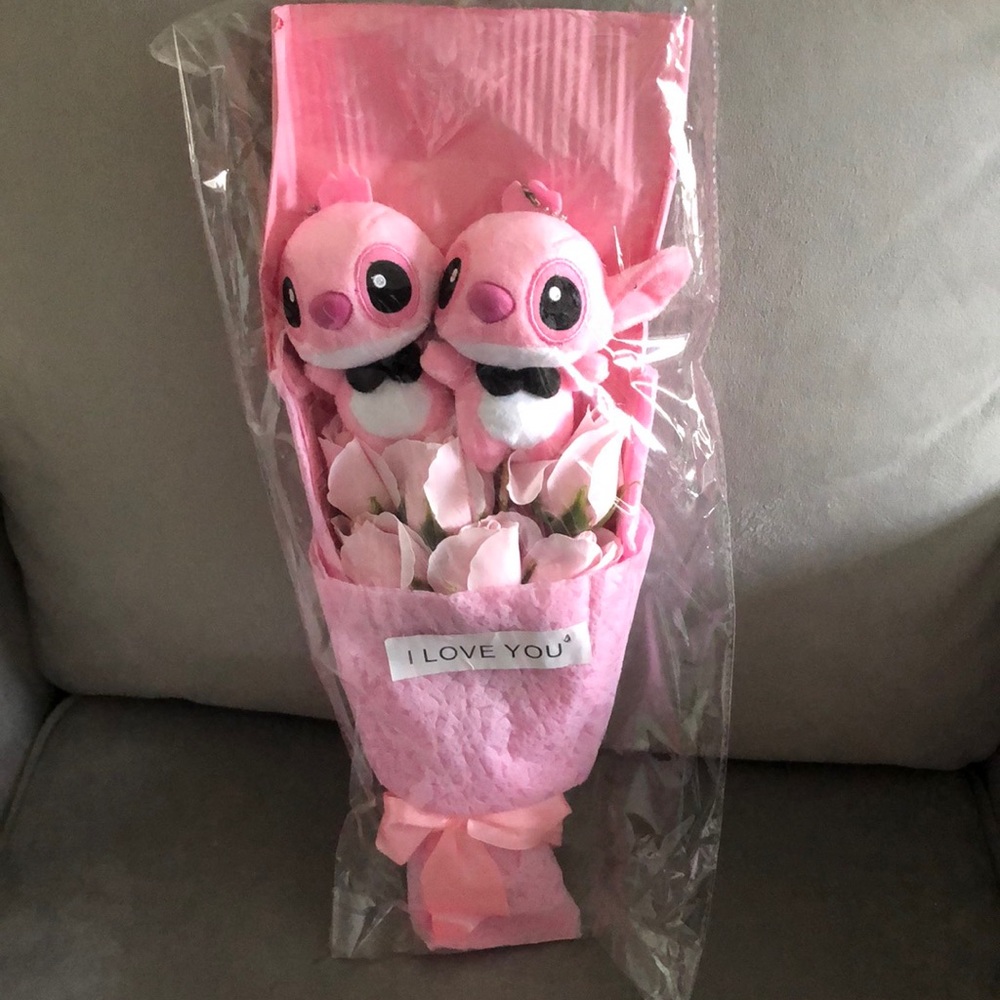 Pink Stitch keychains